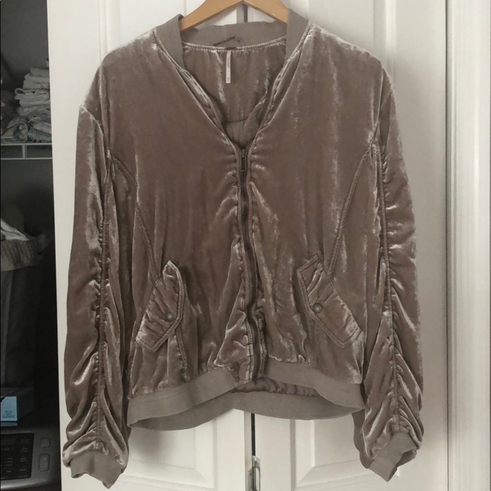 Free People Velvet Bomber
